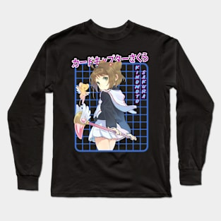 Classic Sakura Cute Girl Japanese Manga Long Sleeve T-Shirt